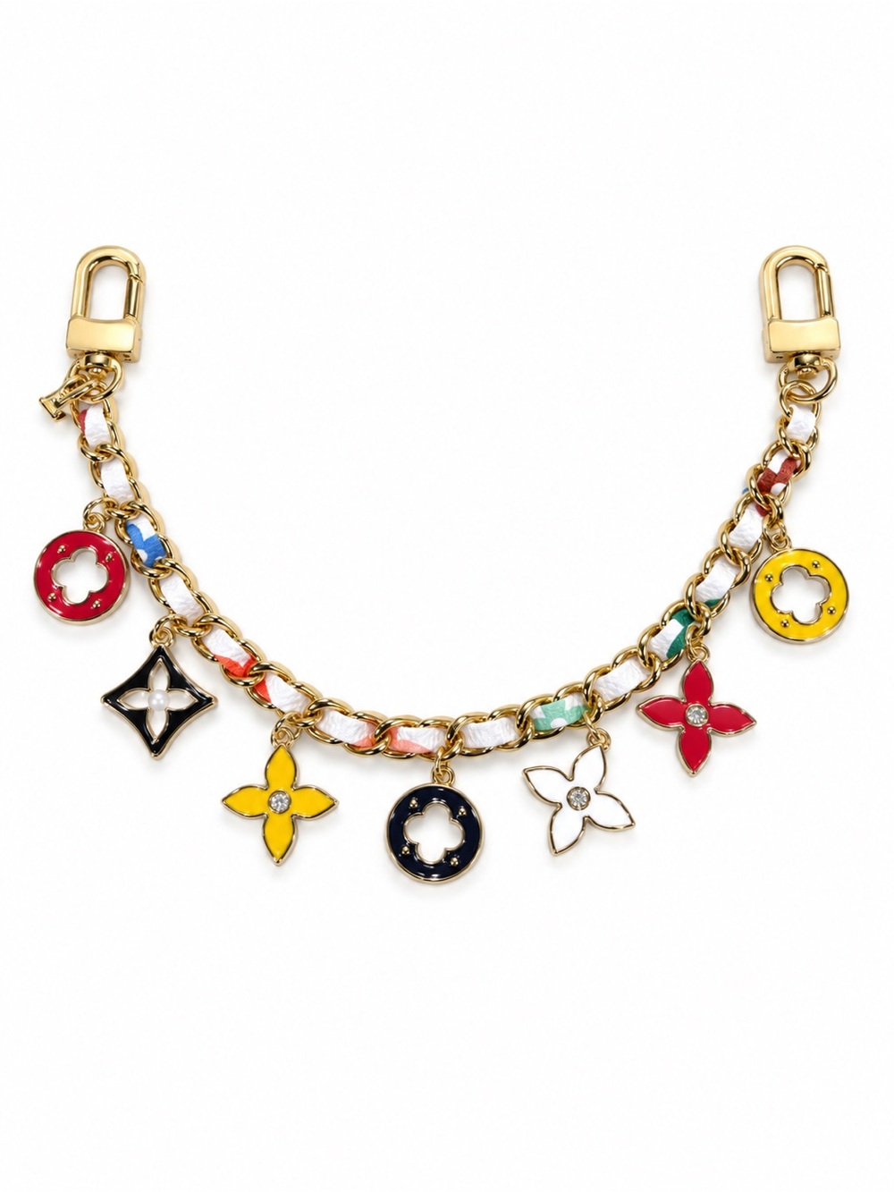 White colorful bag charm
